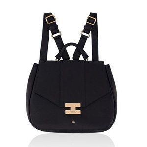 DeMellier Sydney Black Pebble Leather Convertible Bag